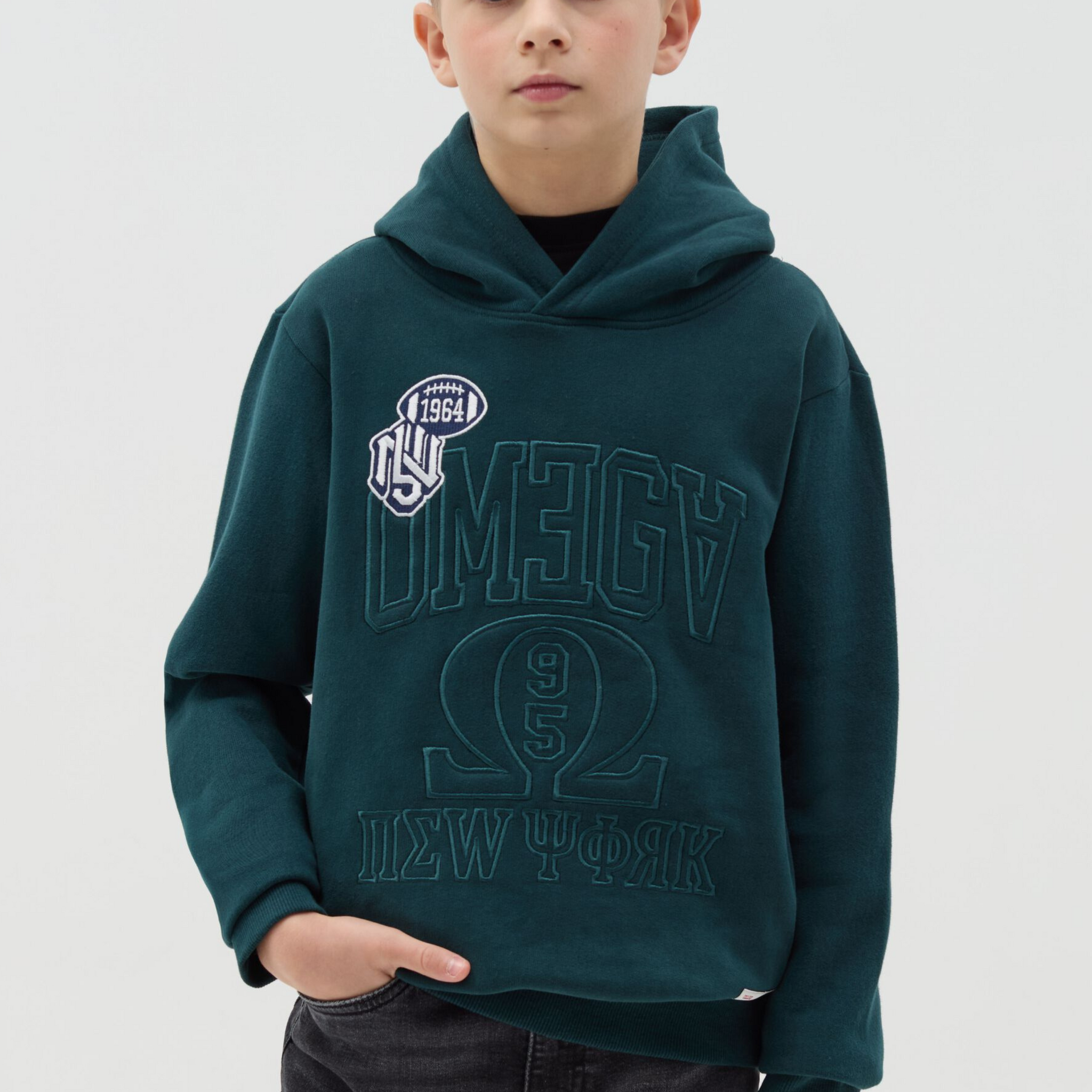 OVS Hoodie with "Omega New York 95” Embroidery