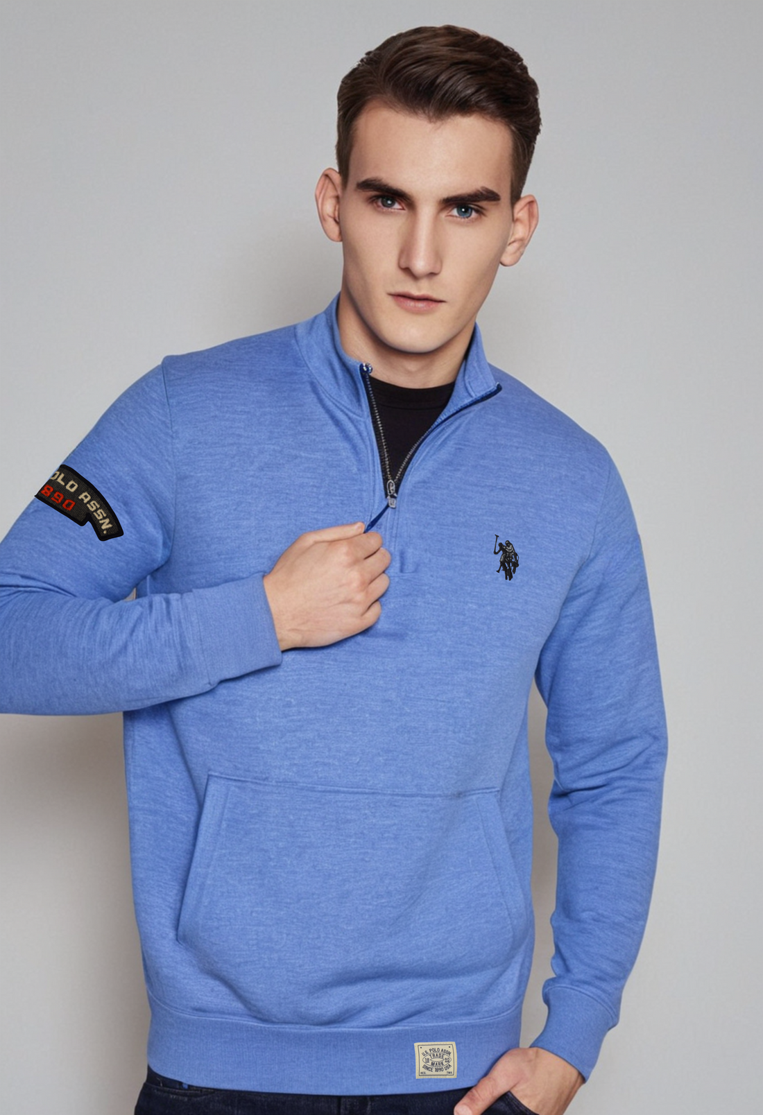 US Polo Assn Quarter Zip Sweat Shirt