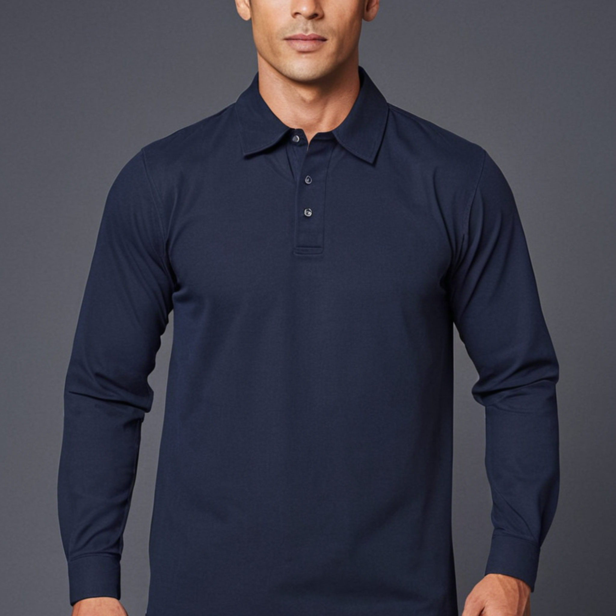 Cintas Men Long Sleeve Polo